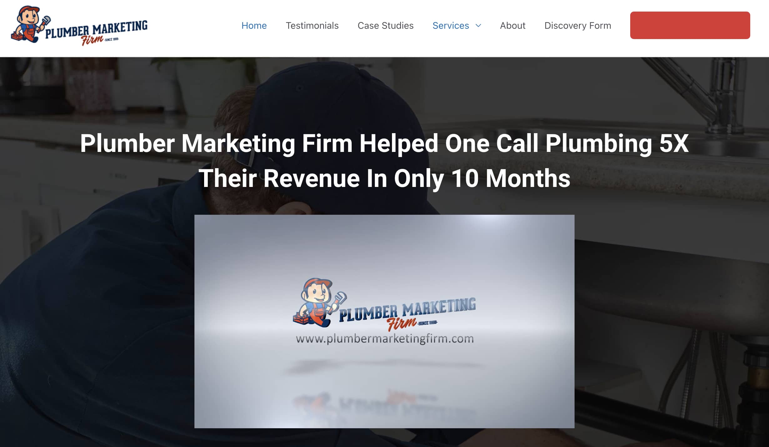 Plumber Marketing Firm SCreenshot