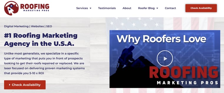Roofing Marketing Pros Screenshot