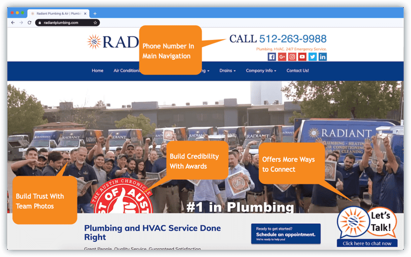 Exmaple HVAC Website Optimized 2