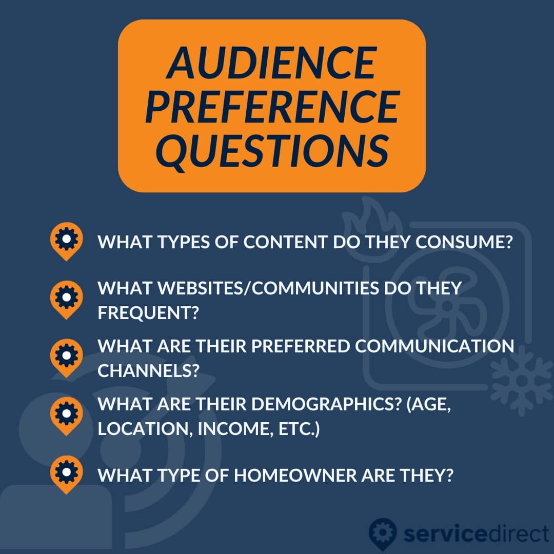 To identify your target audience HVAC companies should ask key questions such as what types of content do they consume and how old are they?