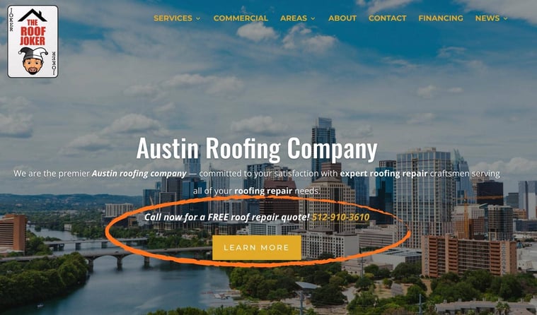 Roofing CTA Example