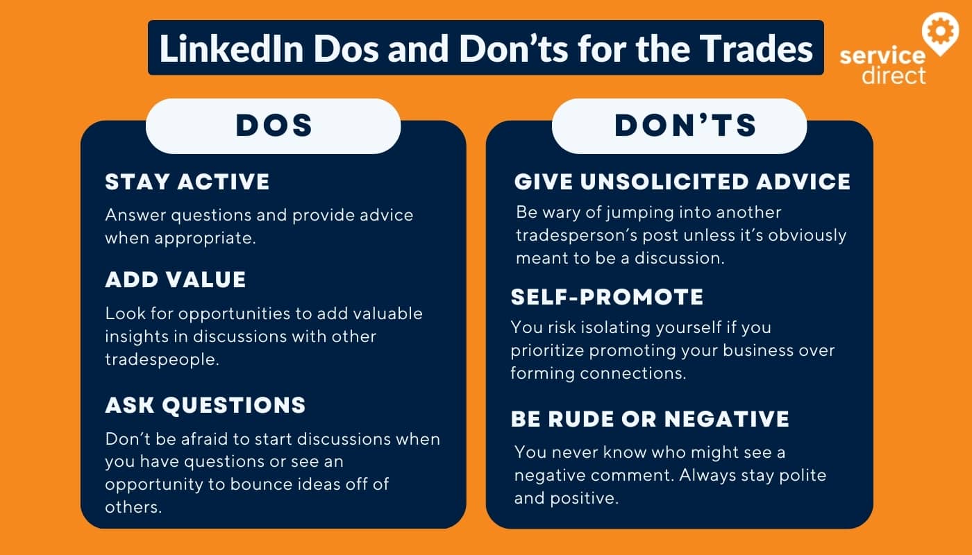 The Dos and Don'ts of LinkedIn lead generation for the trades