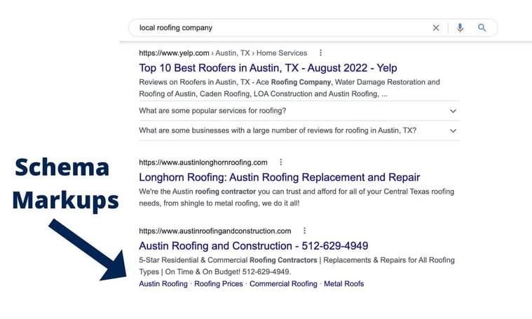 Schema Markups Roofing Example