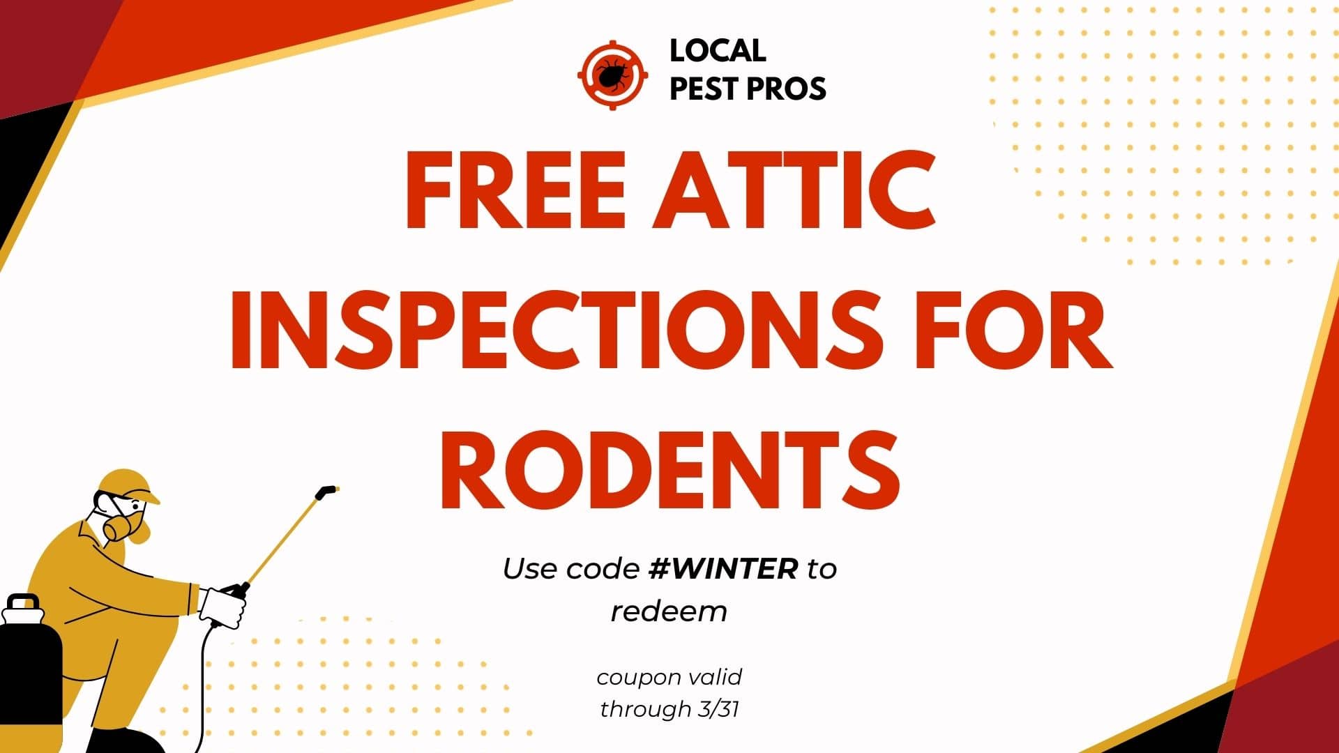 Pest Control Example Coupon for Free Attic Inspections for ROdents