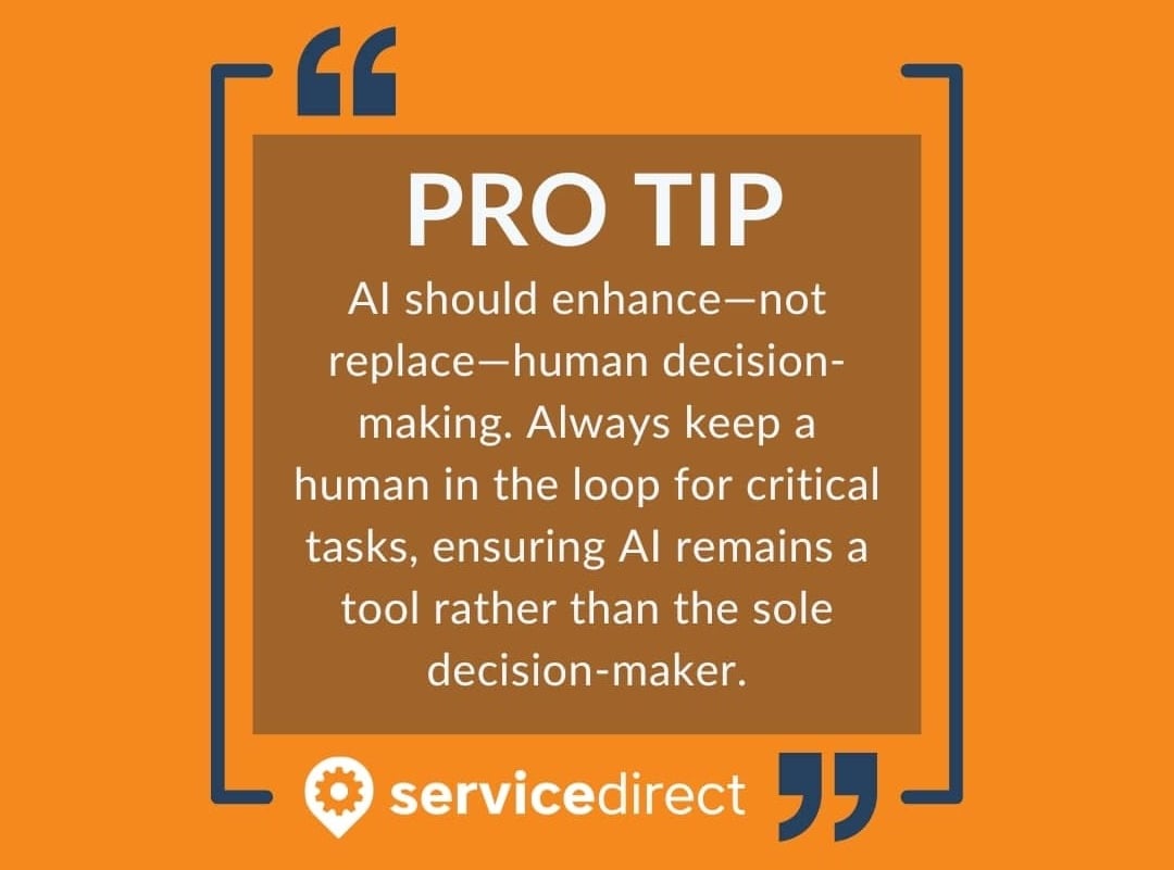 Pro tip AI should enhance not replace human decision making. Always keep a human in the loop for critical tasks.