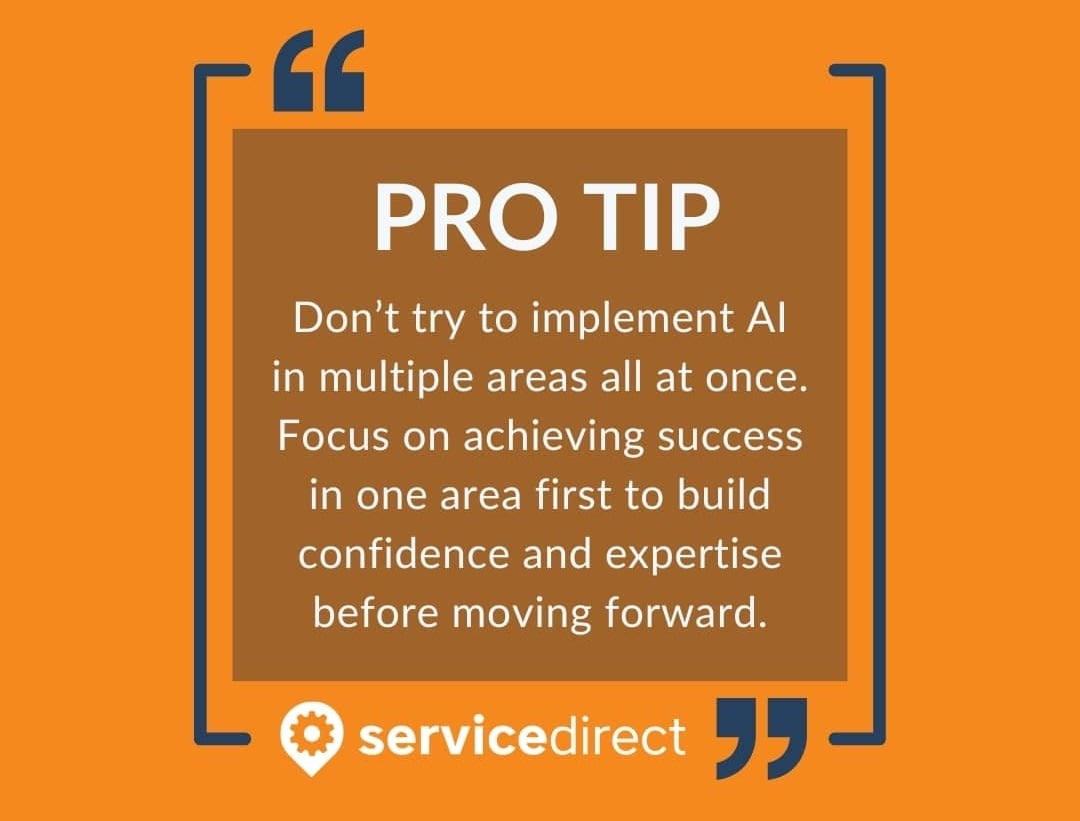 Pro tip don't try to implement AI in multiple areas all at once