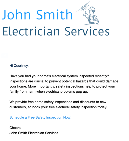 Electrician-email-marketing-example-1
