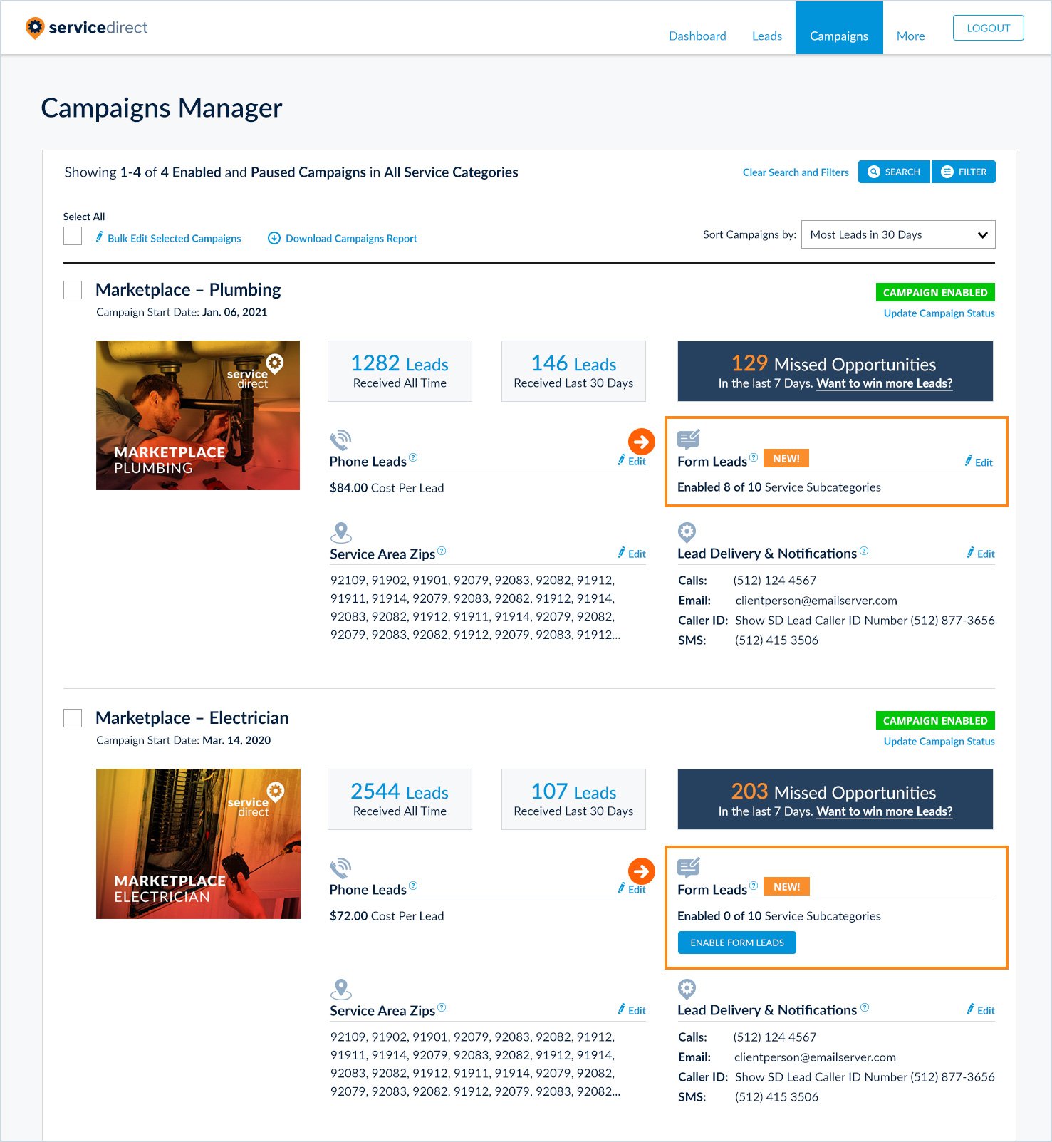 mySD-Campaigns-Manager-v10-HomeServices-Forms