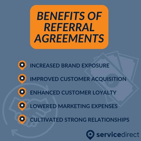 Benefits of Referral Agreements Graphic