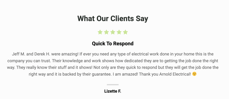 electrician-website-testimonials