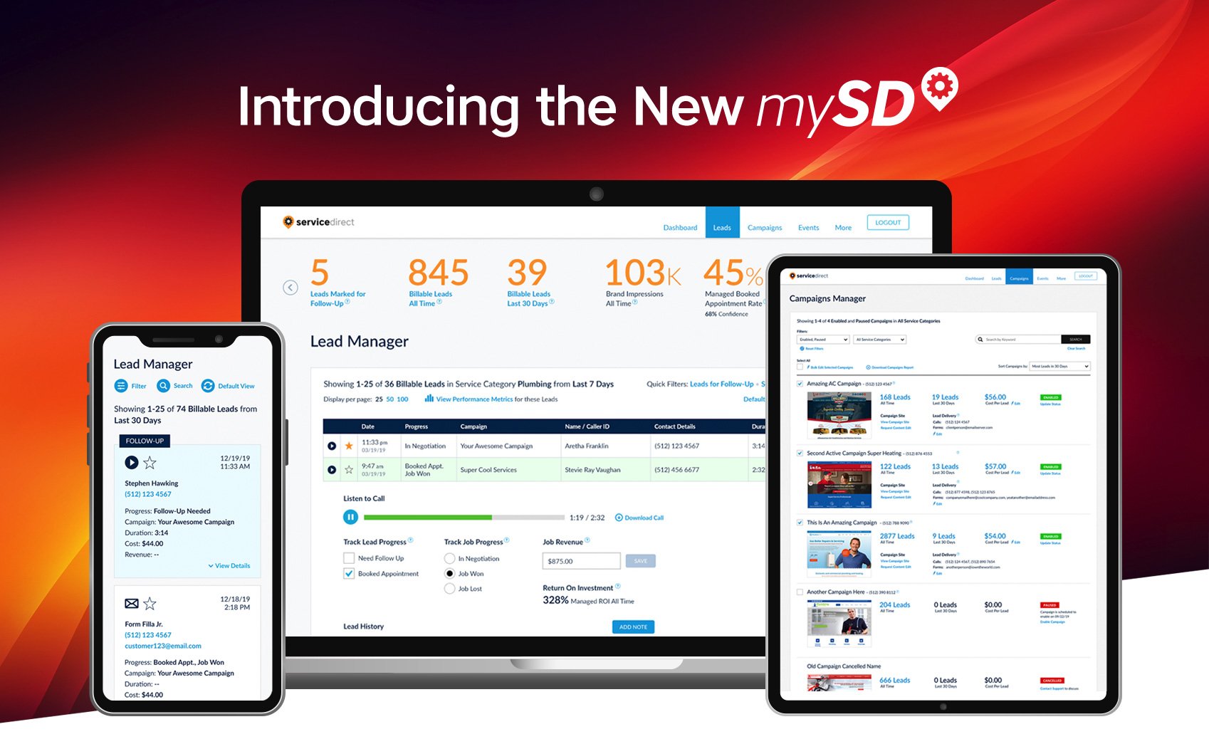 mySD by Service Direct lead generation platform overview image